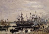 Boudin, Eugene - Camaret, Fishing Boats at Dock